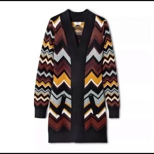 MISSONI Zig Zag Stripe Patchwork Long Cardigan